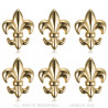 Lot of 6 Pin Stickpin Brooch Fleur-de-Lys Brass  IM#18615