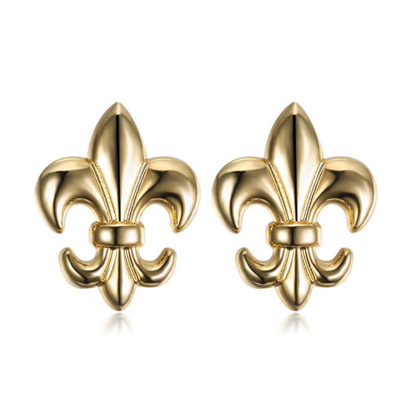 Lot de 2 Pin's Epingle Broche Fleur de Lys Laiton Doré  IM#18628