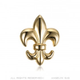 PIN0031-1 BOBIJOO Jewelry Alfileres de latón Fleur de Lys Dorados con oro fino