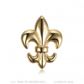 PIN0031-1 BOBIJOO Jewelry Fleur de Lys brass pins Gilded with fine gold