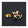 PIN0032-12 BOBIJOO Jewelry Lot von 12 Fleur-de-Lys-Stiften aus Messing, vergoldet mit feinem Gold