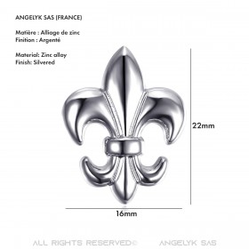PIN0026-1 BOBIJOO Jewelry Fleur-de-Lys-Stifte aus Silbermessing