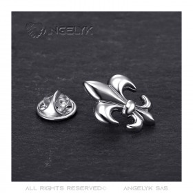 PIN0026-1 BOBIJOO Jewelry Fleur-de-Lys-Stifte aus Silbermessing