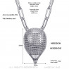 PE0318S BOBIJOO Jewelry Hedgehog pendant for man in gypsy style Steel Silver