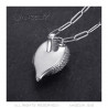 PE0318S BOBIJOO Jewelry Hedgehog pendant for man in gypsy style Steel Silver