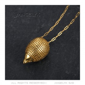 Gold Hedgehog Pendant for women in gypsy style bobijoo