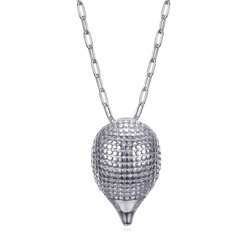 PE0319S BOBIJOO Jewelry Hedgehog pendant for woman in gypsy style Steel Silver