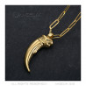 PE0320 BOBIJOO Jewelry Bear claw pendant for man steel gold