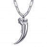 PE0320S BOBIJOO Jewelry Colgante de garra de oso para hombre acero plata