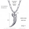 PE0320S BOBIJOO Jewelry Colgante de garra de oso para hombre acero plata