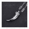 PE0320S BOBIJOO Jewelry Bear claw pendant for men steel silver