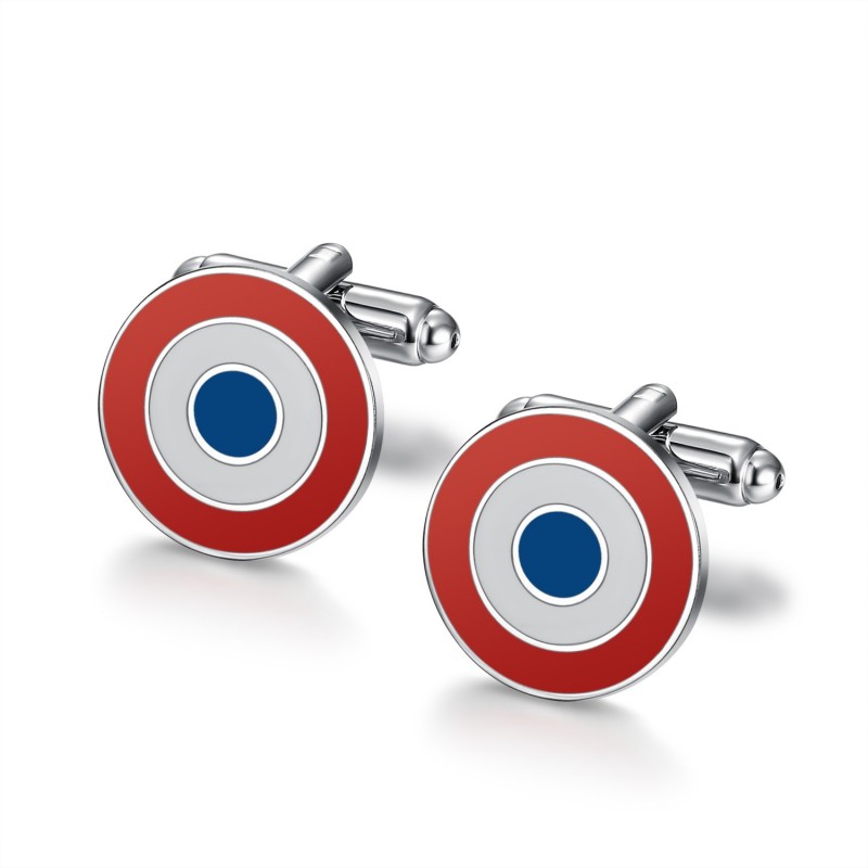 BM0048 BOBIJOO Jewelry French Quality cockade cufflink, Cocorico