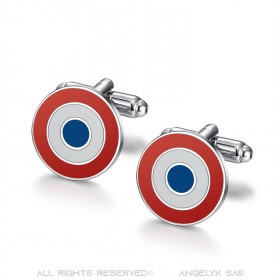 BM0048 BOBIJOO Jewelry French Quality cockade cufflink, Cocorico