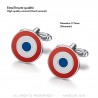 BM0048 BOBIJOO Jewelry French Quality cockade cufflink, Cocorico