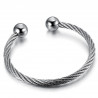 BR0257 BOBIJOO Jewelry Armband Kabel Damen Edelstahl mit Kugeln