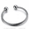 BR0257 BOBIJOO Jewelry Bracelet cable woman Stainless Steel with balls