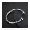 BR0257 BOBIJOO Jewelry Pulsera cable mujer Acero inoxidable con bolas