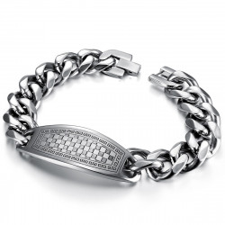 GO0012 BOBIJOO Jewelry Panzer-Armband Mann-Pad Mosaik Schachbrett