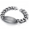Bracelet franc-maçon large pour homme 23cm en acier bobijoo