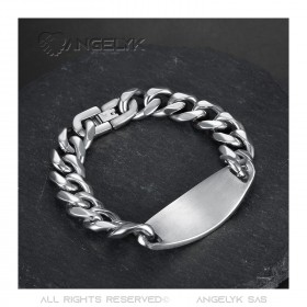 Bracelet franc-maçon large pour homme 23cm en acier bobijoo
