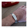 Bracelet franc-maçon large pour homme 23cm en acier bobijoo