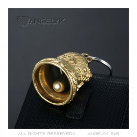 MOT0032 BOBIJOO Jewelry Dame Fahrer Motorrad Glocke Gold