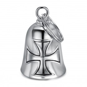 MOT0035 BOBIJOO Jewelry Schutzglocke Templerkreuz 316L Stahl