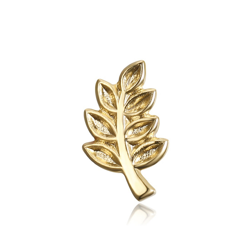 PIN0003 BOBIJOO Jewelry Pine Branch of Acacia freemason, Gold