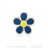 PIN0036-1 BOBIJOO Jewelry Forget-me-not Freemason 12mm gold and enamel pins