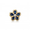 PIN0037-1 BOBIJOO Jewelry Forget-me-not Freemason 8mm gold, enamel and diamond pins