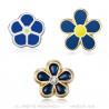 PIN0038 BOBIJOO Jewelry Lot 3 freemason forget-me-not pins 8, 10 and 12mm