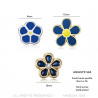 PIN0038 BOBIJOO Jewelry Lot 3 freemason forget-me-not pins 8, 10 and 12mm