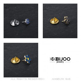 PIN0038 BOBIJOO Jewelry Lotto 3 spille massone Nontiscordardime 8, 10 e 12 mm