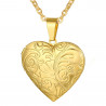 PEF0020 BOBIJOO Jewelry Photo heart pendant Stainless steel Gold