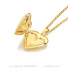 PEF0020 BOBIJOO Jewelry Photo heart pendant Stainless steel Gold