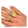 BA0224 BOBIJOO Jewelry Anillo Saint-Benoit Hombre Acero Inoxidable Todo Oro