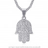 PEF0055S BOBIJOO Jewelry Hand of fatma necklace Stainless steel with chain 55cm