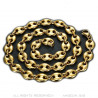COH0017 BOBIJOO Jewelry Set Halskette + Armband Kaffeebohne vergoldeter Stahl