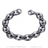 COH0018 BOBIJOO Jewelry Set Halskette + Armband Kaffeebohne Silber Stahl