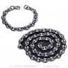 Ensemble Collier + Bracelet Grain de Café Acier Argenté bobijoo