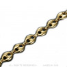 BR0267 BOBIJOO Jewelry Pulsera de granos de café Steel Gold: 4 tamaños a elegir