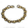 BR0267 BOBIJOO Jewelry Coffee bean bracelet Steel Gold: 4 sizes to choose from