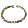 BR0267 BOBIJOO Jewelry Pulsera de granos de café Steel Gold: 4 tamaños a elegir