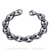 BR0268 BOBIJOO Jewelry Bracciale chicco di caffè Acciaio Argento: 4 misure tra cui scegliere