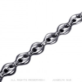 Bracelet grain de café Acier Argent : 4 tailles au choix bobijoo