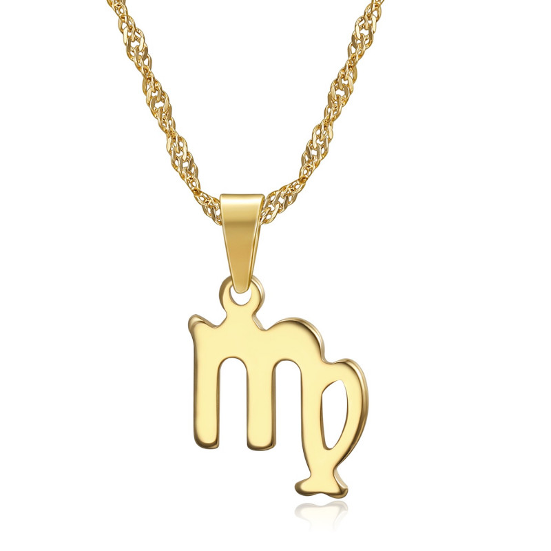 Collier signe astrologique en acier inoxydable plaqué or bobijoo Collier signe astrologique en acier inoxydable plaqué or bobijoo