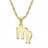 Collier signe astrologique en acier inoxydable plaqué or bobijoo