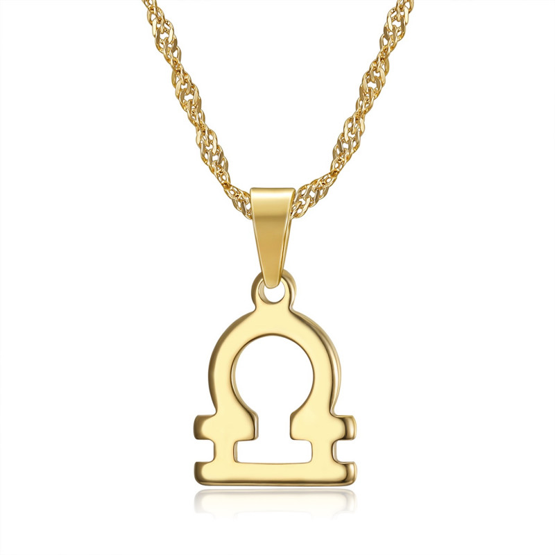 Collier signe astrologique en acier inoxydable plaqué or bobijoo Collier signe astrologique en acier inoxydable plaqué or bobijoo
