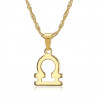 Collier signe astrologique en acier inoxydable plaqué or bobijoo