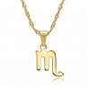 Collier signe astrologique en acier inoxydable plaqué or bobijoo
